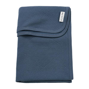 Jacquard wiegdeken Pure indigo