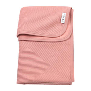 Jacquard flanel wiegdeken rose