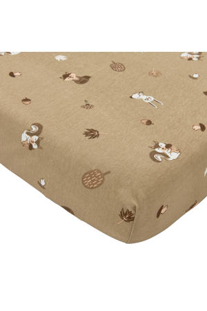 hoeslaken co-sleeper Forest Animals beige