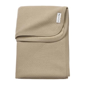 wiegdeken Jacquard van flanel taupe