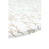 Meyco rond boxmatras hoeslaken Branches wit/beige