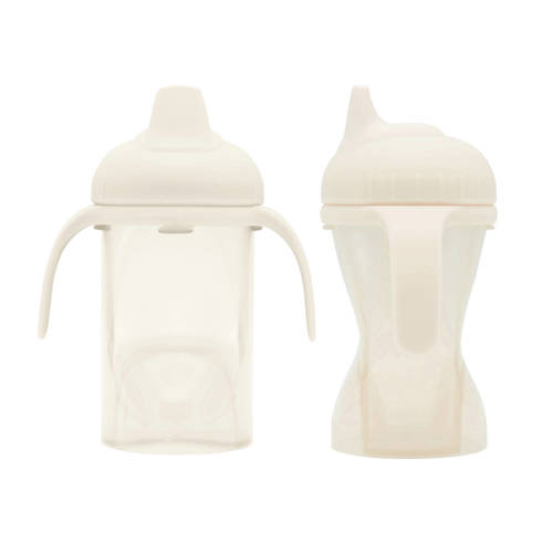 Difrax Antilek tuitbeker - Zachte tuit - Beige - 250 ml - Geschikt vanaf 6+ Maanden afbeelding