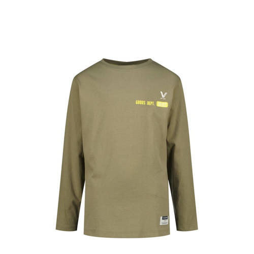 Vingino longsleeve groen Jongens Katoen Ronde hals Backprint - maat 176 afbeelding