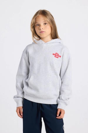 hoodie met backprint lichtgrijs