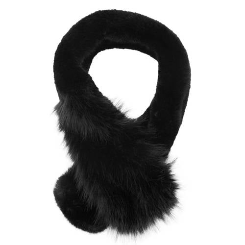 MANGO TEEN imitatiebont sjaal zwart Effen | Sjaal van MANGO TEEN