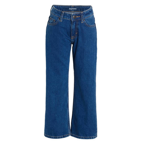 Anytime loose fit jeans medium blue denim Blauw Effen - maat 158 afbeelding