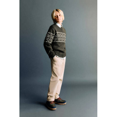 Mango Kids casual broek beige Meisjes Katoen Effen - maat 164 afbeelding