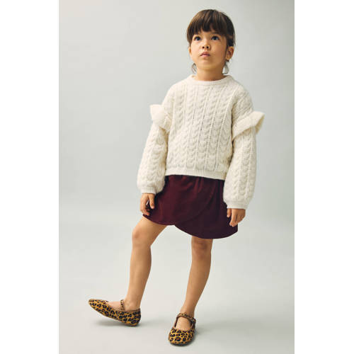 Mango Kids corduroy mini rok donkerrood Effen - maat 104 afbeelding