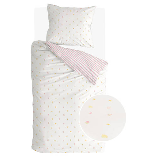 Walra katoenen dekbedovertrek 1-persoons (140x220 cm) Roze Bloemen afbeelding