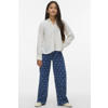 VERO MODA GIRL high waist wide leg jeans met hartjes medium blue denim