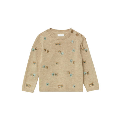 s.Oliver longsleeve beige Jongens Katoen Ronde hals All over print - maat 62 afbeelding