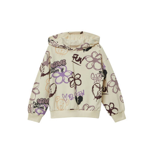 s.Oliver hoodie ecru Sweater All over print - maat 140 afbeelding