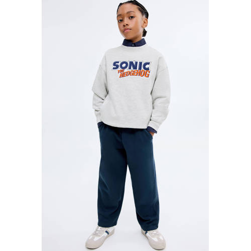 Mango Kids casual broek donkerblauw Jongens Sweat Effen - maat 116 afbeelding