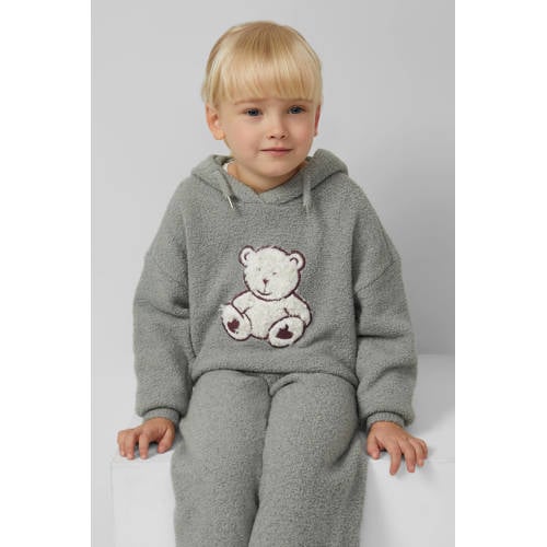 s.Oliver fleece fleecetrui grijs Printopdruk