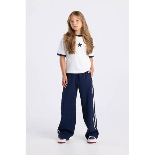 America Today casual broek donkerblauw Meisjes Viscose Effen - maat 146/152 afbeelding