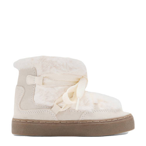Mango Kids suède enkelboots ecru Meisjes Suede Effen