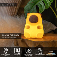 thumbnail: Lucide PINCHA CAPYBARA - Oplaadbare Tafellamp Kinderkamer - Accu/Batterij - LED 3 StepDim - 1x0,5W 2100K - Roze | Essential