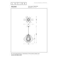 thumbnail: Lucide MAURO - Hanglamp Kinderkamer - 1xE27 - Roze