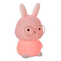 thumbnail: Lucide PINCHA RABBIT - Oplaadbare Tafellamp Kinderkamer - Accu/Batterij - LED 3 StepDim - RGB - Beige | Essential