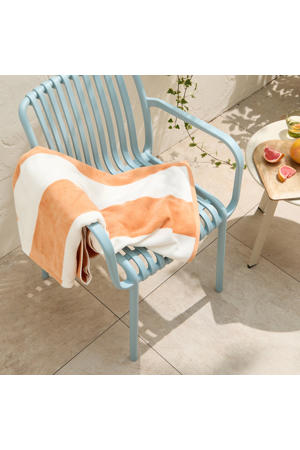 strandlaken Bold Stripe - oranje (velours) (180x100 cm)