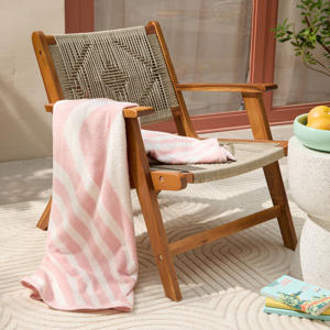 strandlaken Swirl - roze/wit (velours) (180x100 cm)