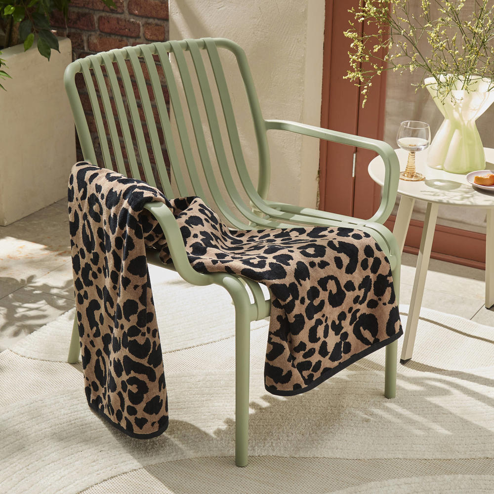 BEACHWAVE strandlaken Leopard (velours) (180x100 cm)