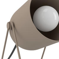 thumbnail: EGLO Tilston Tafellamp - E14 - 14,5 cm - Zandkleur/Beige/Crème - Kantelbaar