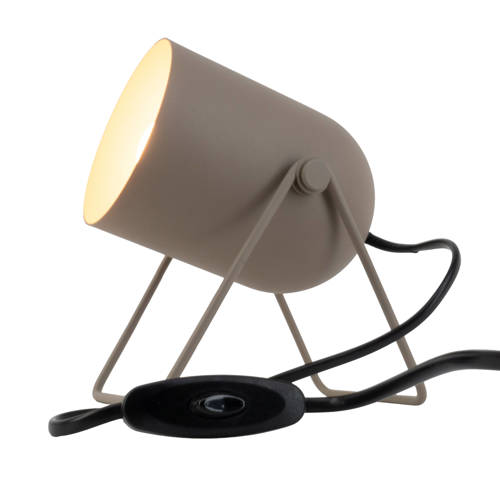 EGLO Tilston Tafellamp - E14 - 14,5 cm - Zandkleur/Beige/Crème - Kantelbaar Bruin