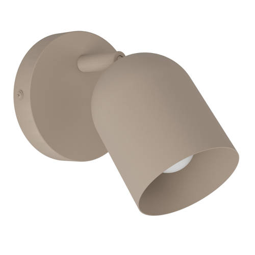 EGLO Tilston Spot - E14 - 12 cm - Zandkleur/Beige/Crème - Kantelbaar Opbouwspot Bruin afbeelding