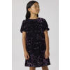 NAME IT KIDS midi jurk met pailletten paars
