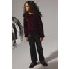 NAME IT KIDS blousetop donkerrood met pailletten