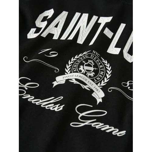 NAME IT KIDS longsleeve zwart Jongens Katoen Ronde hals Printopdruk