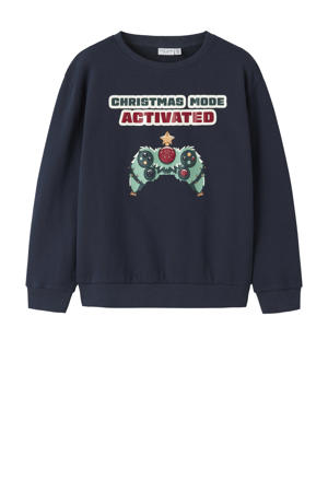 kerstsweater donkerblauw