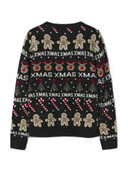 thumbnail: NAME IT KIDS kersttrui met all over print zwart