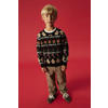 NAME IT KIDS kersttrui met all over print zwart