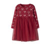 NAME IT MINI midi jurk donkerrood
