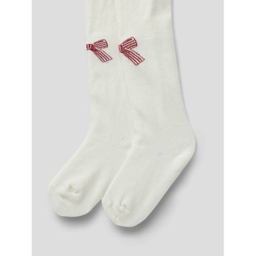 NAME IT MINI kerstmaillot - set van 2 donkerrood/wit Meisjes Katoen Printopdruk