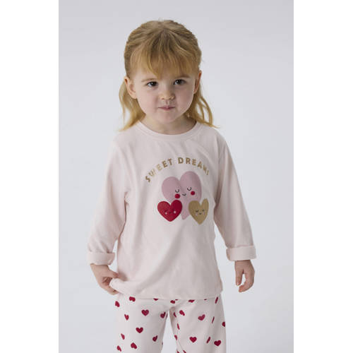 NAME IT MINI pyjama met hartjes lichtroze Meisjes Stretchkatoen Hartjes - maat 98 afbeelding