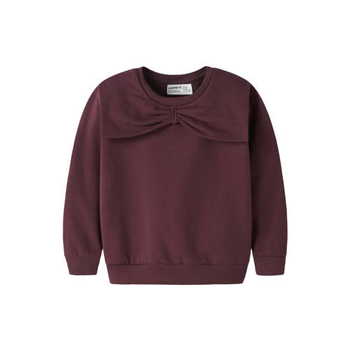 NAME IT MINI sweater paars Effen - maat 110 | Sweater van NAME IT afbeelding
