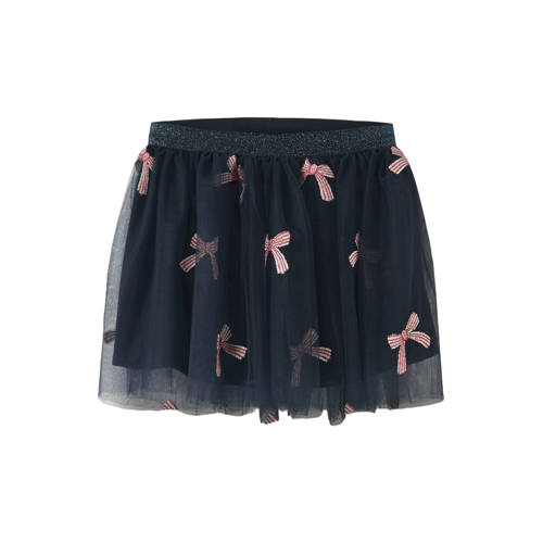 NAME IT MINI A-lijn tule rok donkerblauw Meisjes Polyester All over print - maat 104 afbeelding