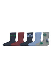 thumbnail: NAME IT MINI sokken - donkerblauw/mutlticolor (set van 5)