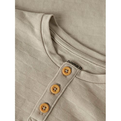 NAME IT MINI polo lichtbruin Jongens Katoen Polokraag Effen - maat 86 afbeelding