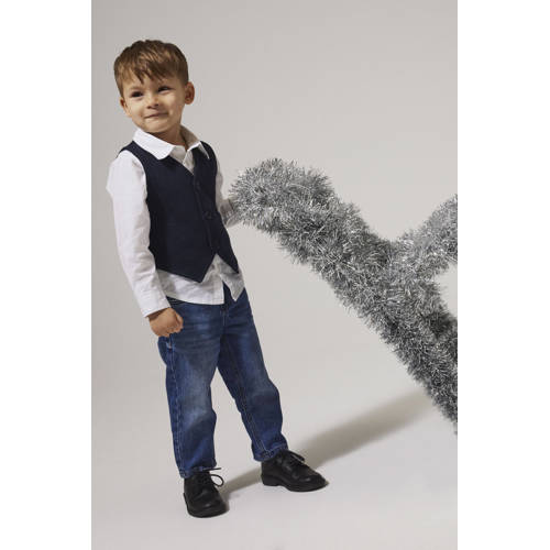 NAME IT MINI overhemd wit Jongens Stretchkatoen Button down Effen - maat 80 afbeelding