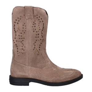 suède cowboylaarzen beige