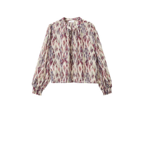 MANGO TEEN blousetop roze Meisjes Polyester Ronde hals All over print - maat 172(L) afbeelding