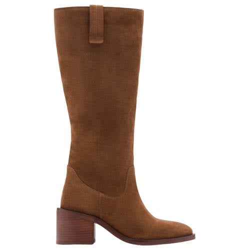 MANGO TEEN suède hoge laarzen cognac Bruin Meisjes Suede Effen