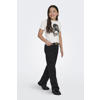 KIDS ONLY GIRL high waist wide leg jeans black denim