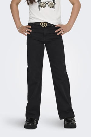high waist wide leg jeans black denim