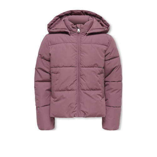 KIDS ONLY GIRL gewatteerde jas bruin Meisjes Polyester Capuchon Effen - maat 122 afbeelding