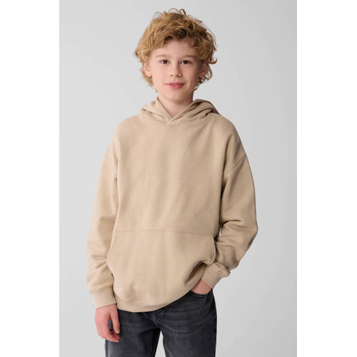 Shoeby hoodie met backprint beige Sweater Backprint - maat 134/140 afbeelding